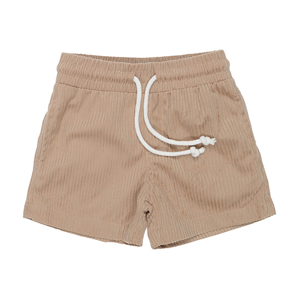 Beige Corduroy Shorts