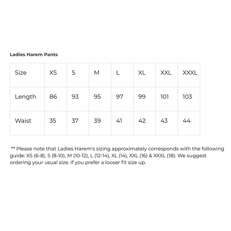 Amethyst Panel Ladies Harems (Last size XS)