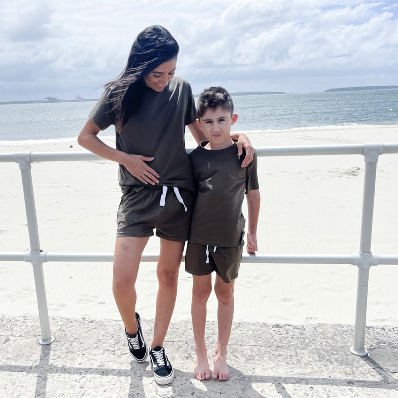 Khaki Ladies Shorts