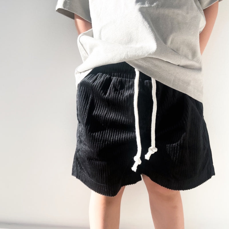 Onyx Corduroy Shorts