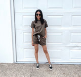 Khaki Ladies Shorts